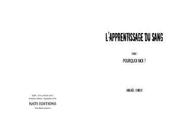 L'apprentissage du sang T1 - Pourquoi moi ? – Image 3